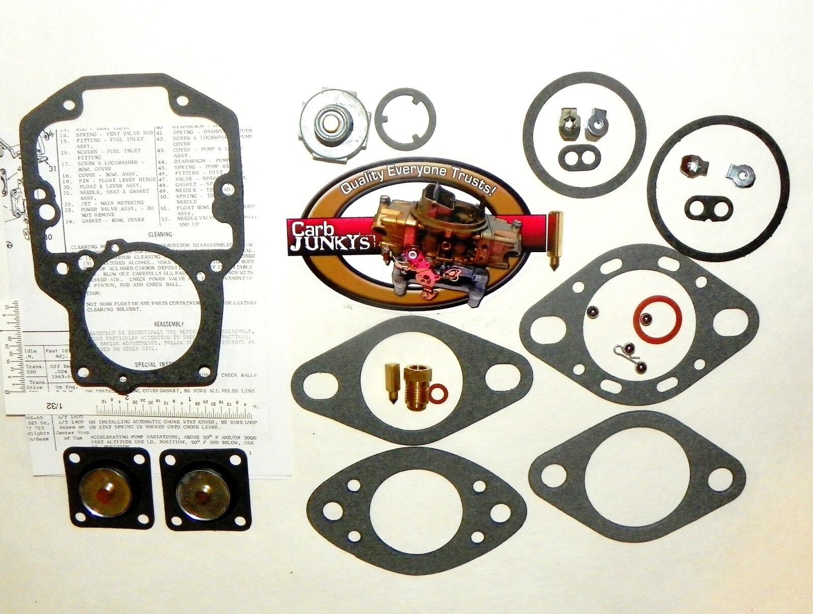 63 - 69 Carb Kit Ford 1 B 1100 Series MUSTANG FORD 144-250\