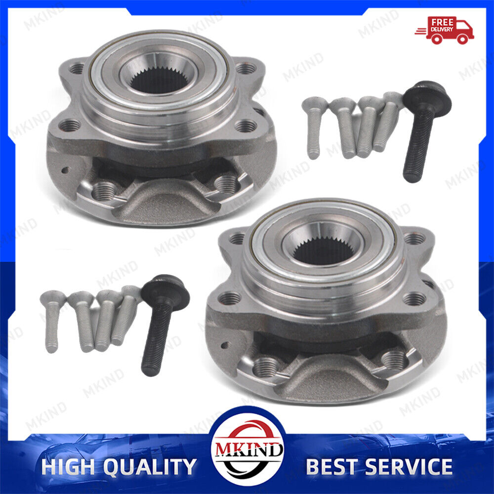NEW FOR 2002-08 AUDI A4 A6 S4 FRONT PRE-PRESSED WHEEL HUB & BEARING ASSEMBLY SET