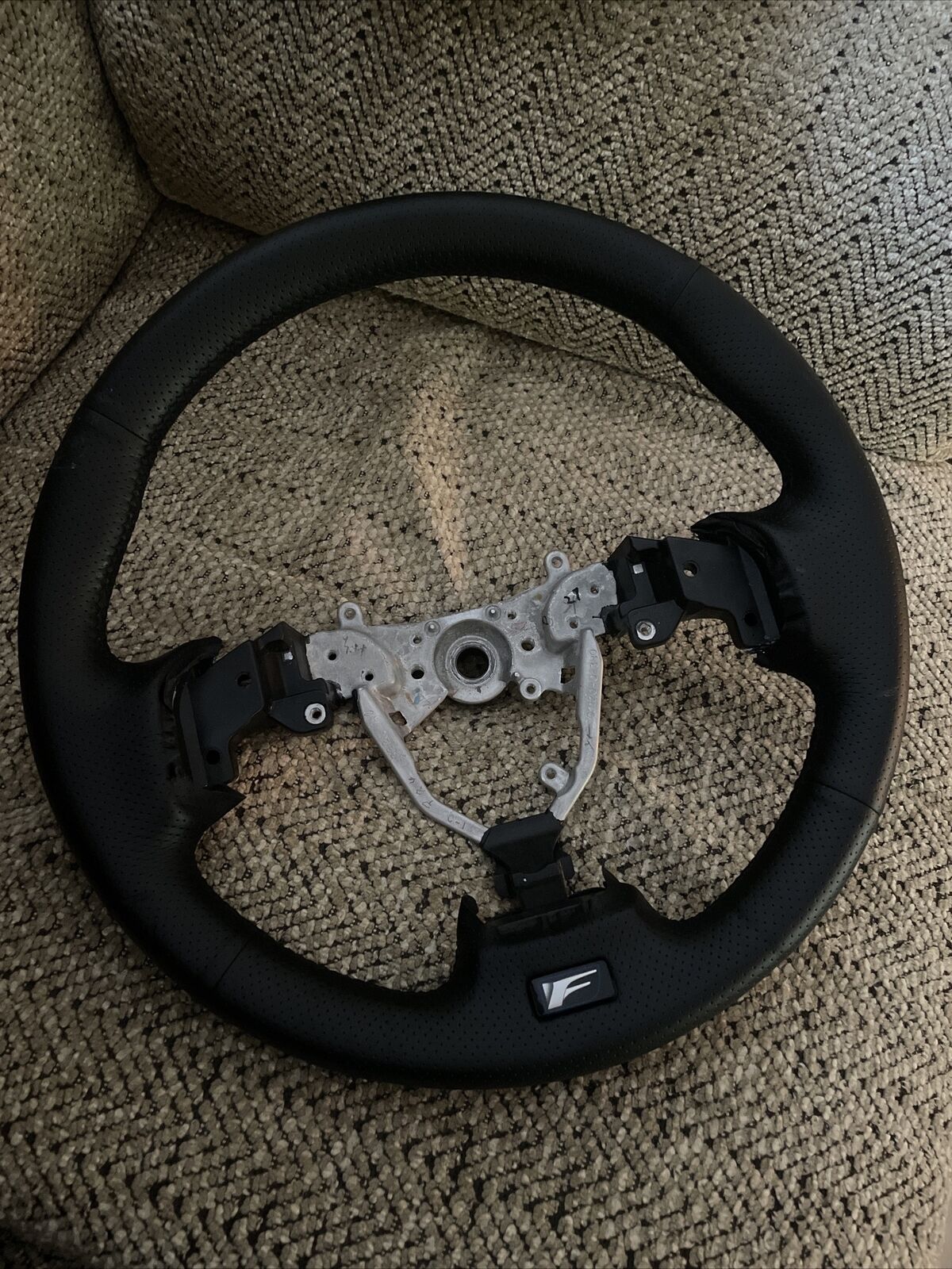 Lexus IS IS-F 13 Steering wheel fits 08-13 OEM wheel rewrapped black leather