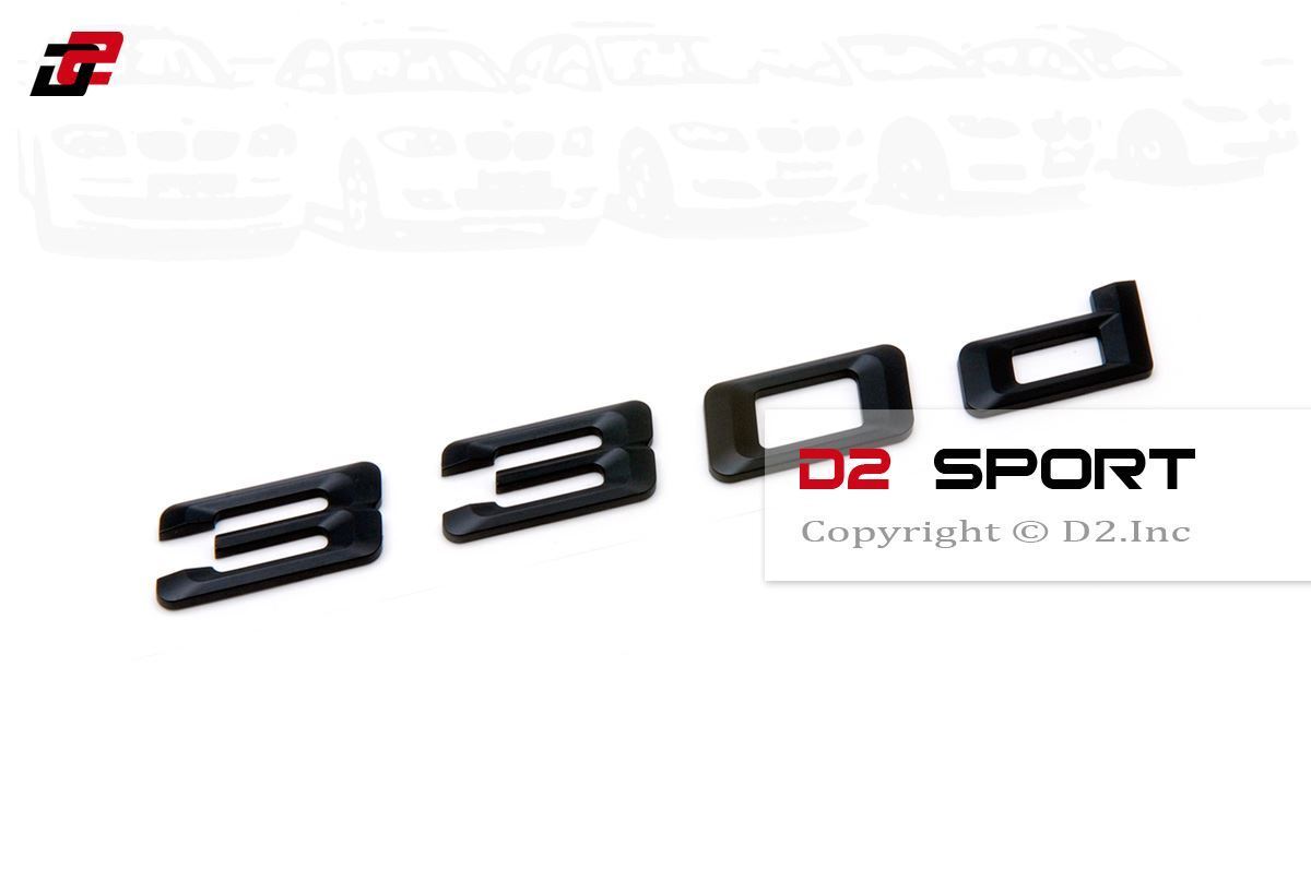 Matte Black Trunk Emblem Badge Letters fit BMW E90 E92 F30 F31 F34 3-Series 330d