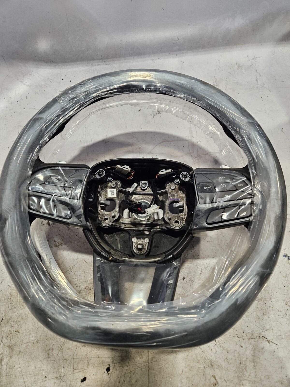 OEM Dodge Challenger R/T Steering Wheel Heated Flat Bottom 22-23 Black Stitching