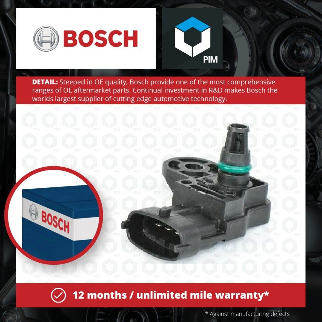 MAP Sensor fits PROTON SATRIA 1.3 07 to 08 S4PE Manifold Pressure Bosch PW810694