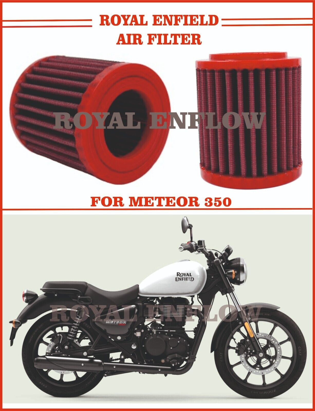 Fit For Royal Enfield Air Filter for METEOR 350 - Exp Ship