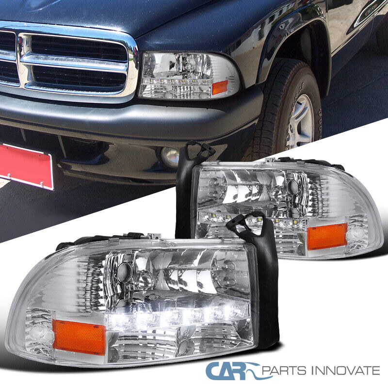 For Dodge 97-04 Dakota 98-03 Durango Pickup Headlights SMD LED Strip Left+Right