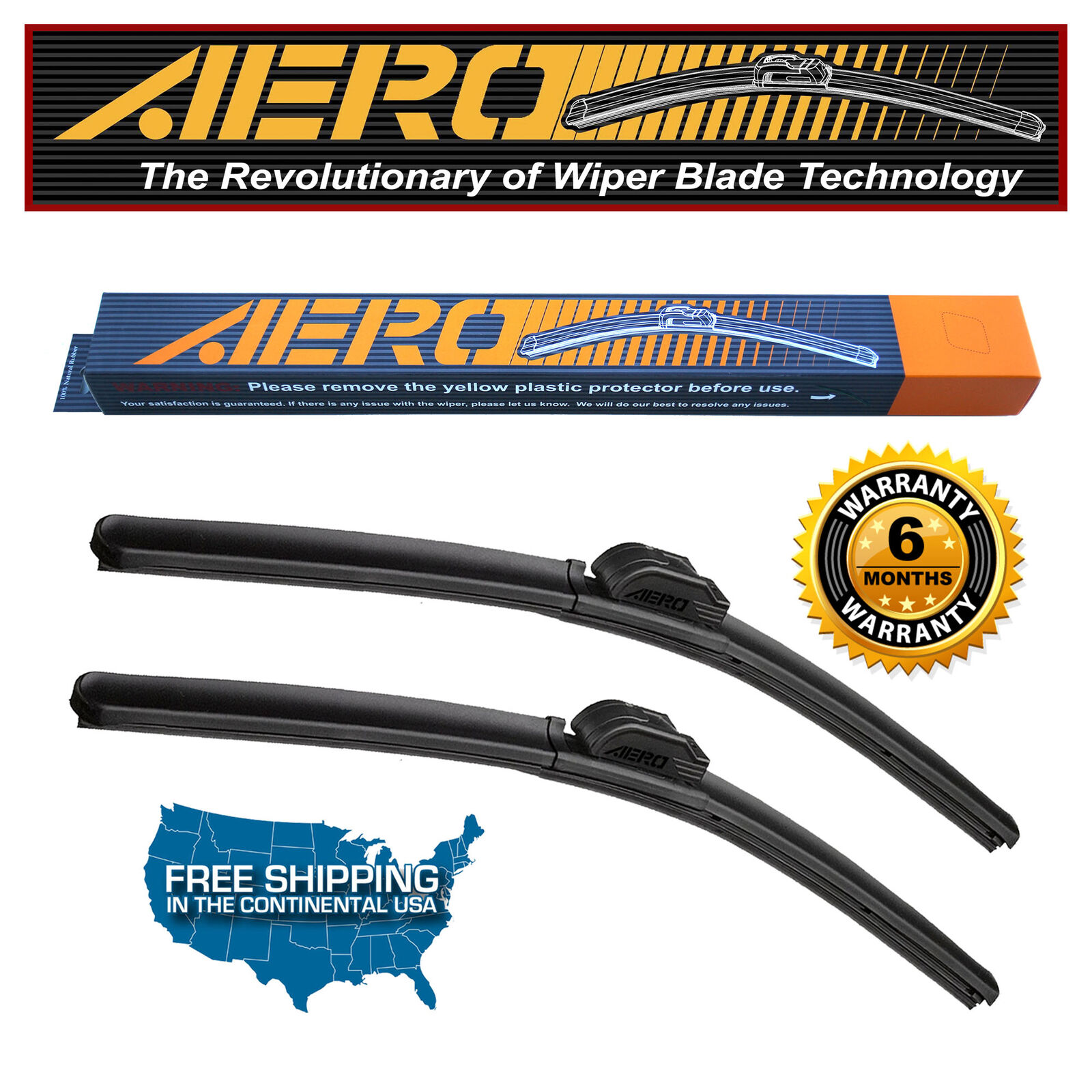 AERO P&H/PTB/I&L/OEC Premium All Season Beam Wiper Blades (Set of 2)