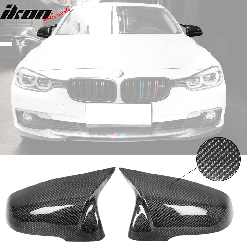 Fits BMW F20 F22 F30 F31 F32 F33 F35 F34 Side View Mirror Cover Carbon Fiber 2PC