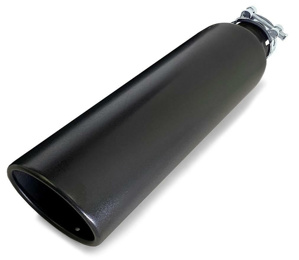 One powder coated Black Exhaust Tip 2.5\