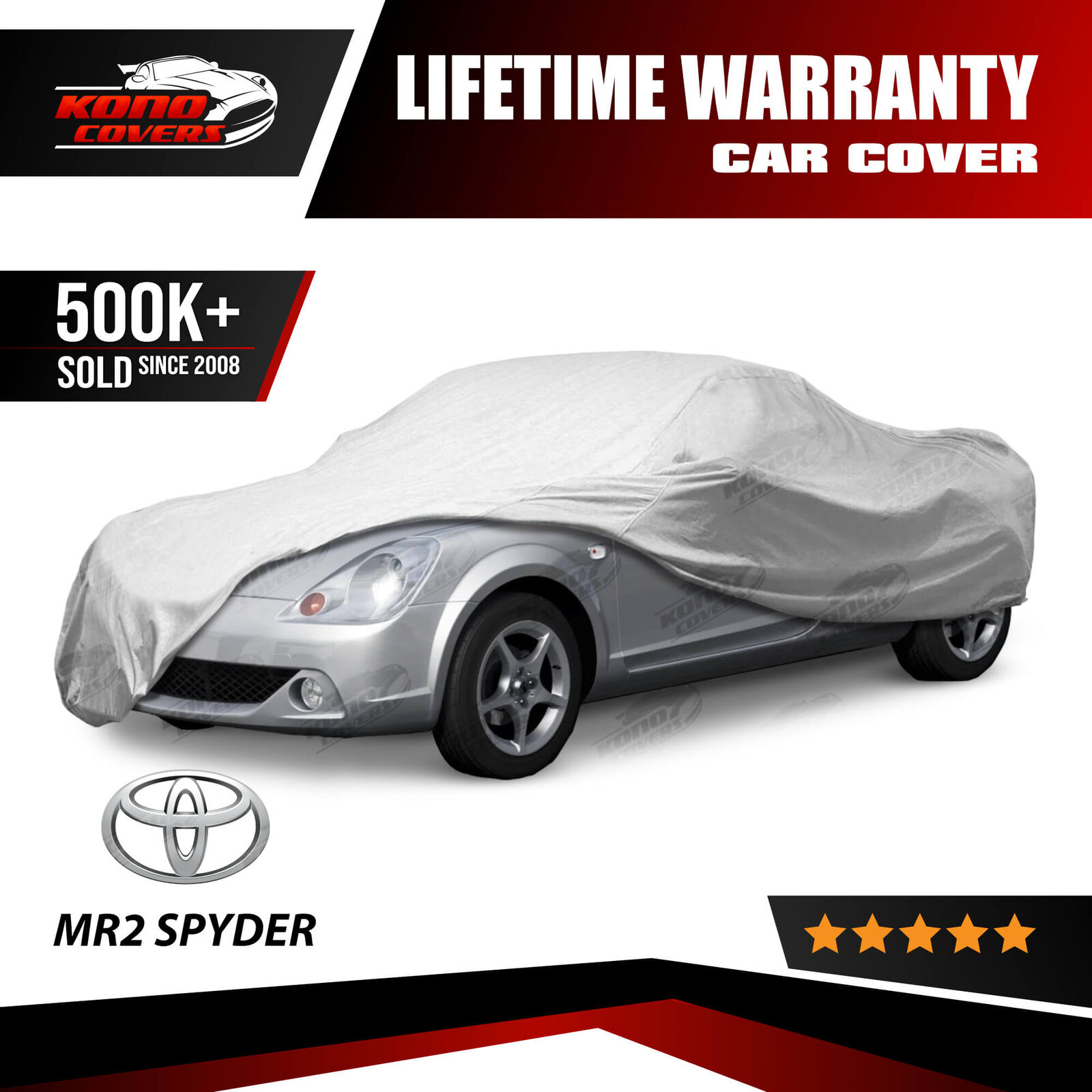 Fits Toyota MR2 Spyder 5 Layer Car Cover Fit Outdoor Water Proof Rain Snow Sun