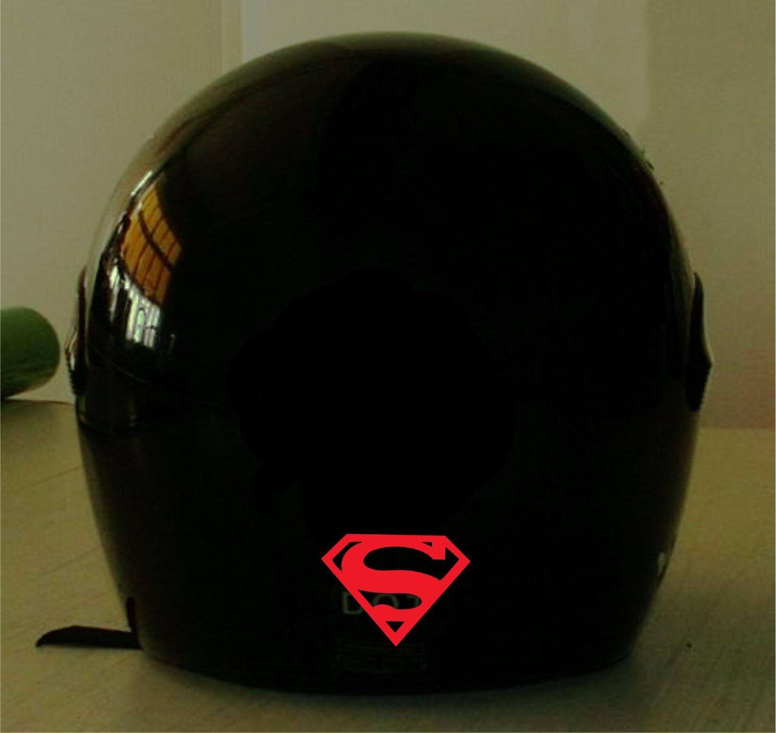 SUPERMAN  REFLECTIVE MOTORCYCLE HELMET DECAL..2 FOR 1 PRICING