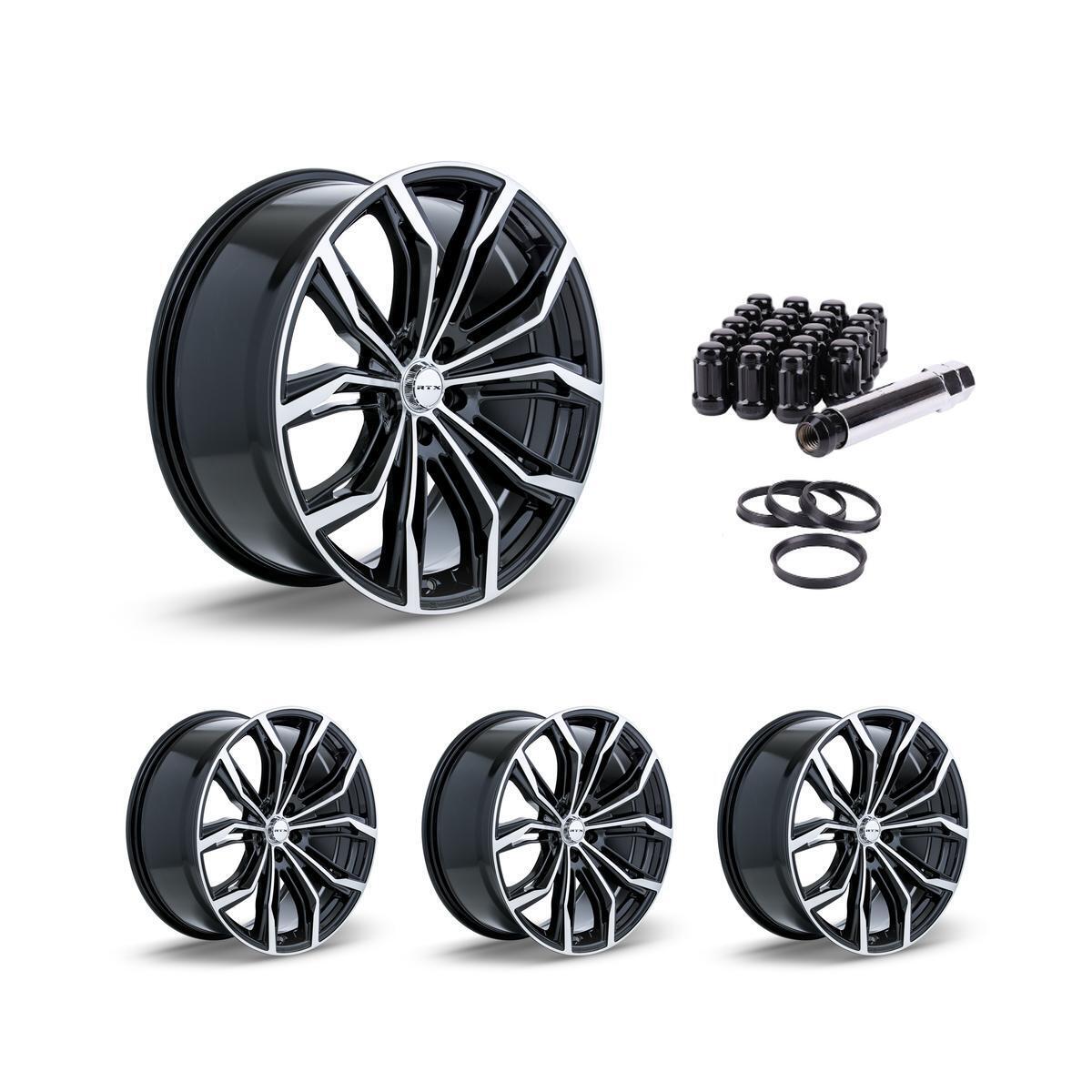 Wheel Rims Set with Black Lug Nuts Kit for 03-05 Mercedes-Benz C240 P868007 18 i