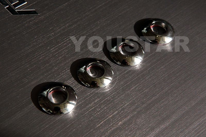 USA STOCK x4 Door lock knob Chrome Metal Ferrule Covers SKODA Felicia Octavia