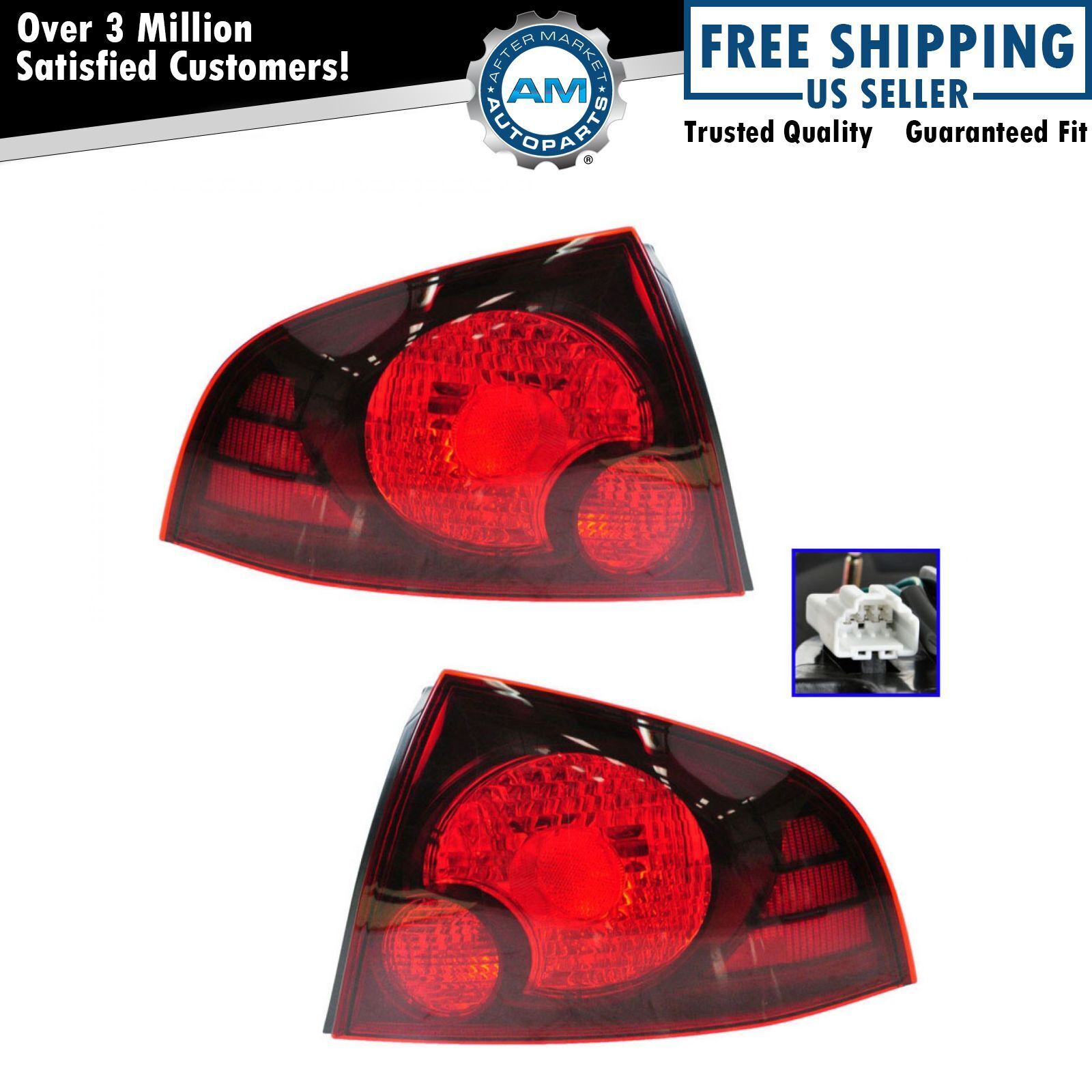 Taillights Taillamps Brake Lights Left & Right Pair Set for 04-06 Sentra SE-R