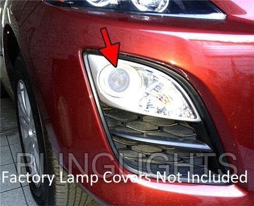 LED White Halo Angel Eye Fog Lamps Light Kit for 2010 2011 2012 Mazda CX-7 CX7