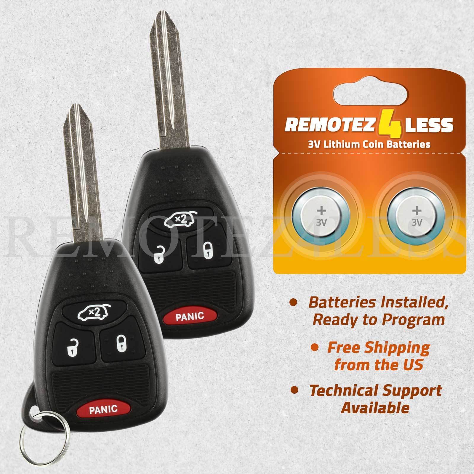 2 Keyless Entry Remote for 2006 2007 2008 2009 2010 Chrysler PT Cruiser Car Key