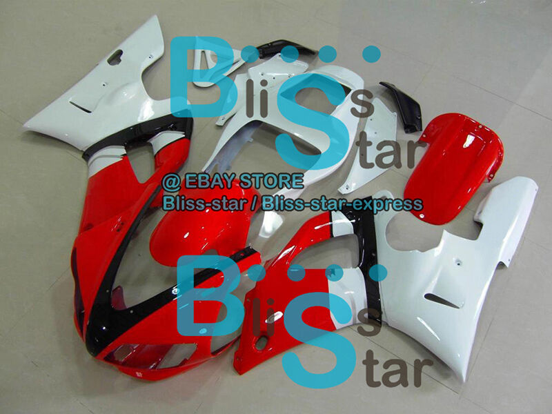 White INJECTION Fairing Bodywork Plastic Fit Yamaha YZF-R1 1998-1999 018 A7