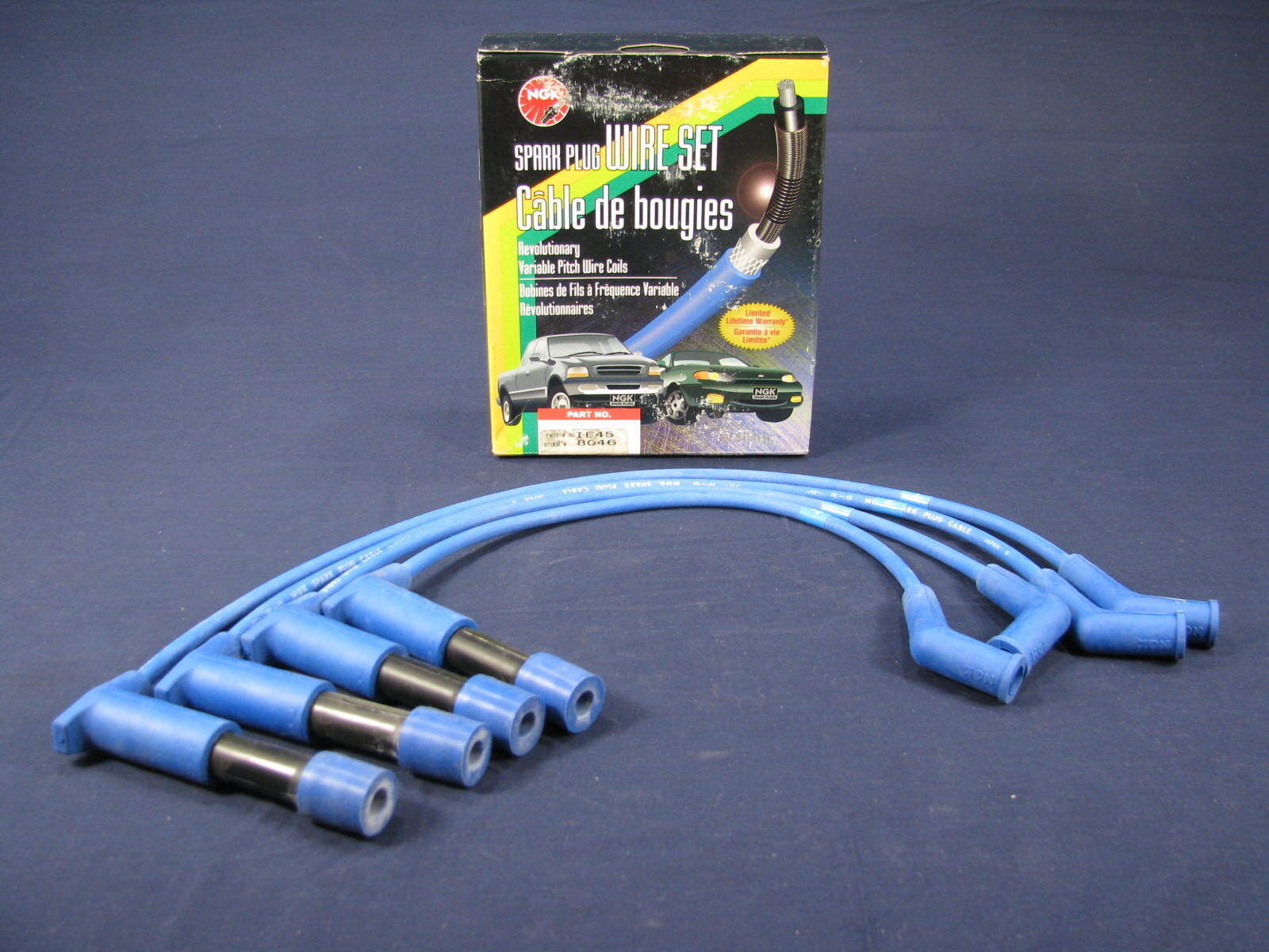 Blue Ignition NGK Spark Plug Wire Set 8046 RC-IE45 fits 1989 Isuzu I-Mark