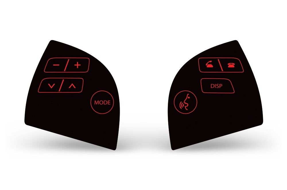 Lexus ES 350 Steering Wheel Sticker Controls Graphics Decals Part Kit BLACK/RED