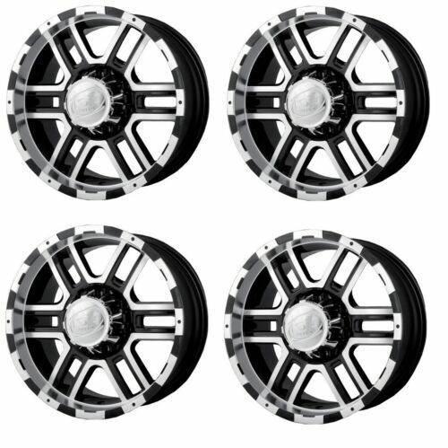 Ion Wheels 179-8970B Set of 4 179 Black/Machined Face/Machined Lip 18x9 Wheels