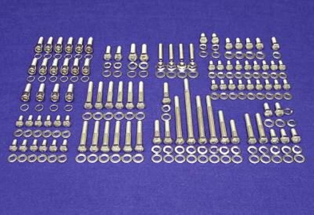 FORD SMALL BLOCK SBF 260 289 302 STAINLESS STEEL ENGINE HEX BOLT KIT