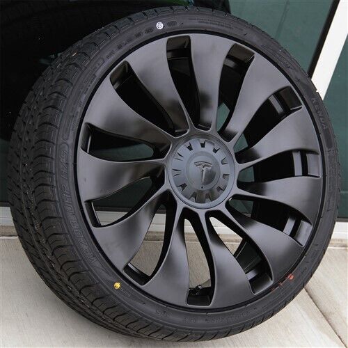 (4)Set Black Wheels & Tires Package 20x9.0 5x114.3 ET+34mm Tesla Model 3