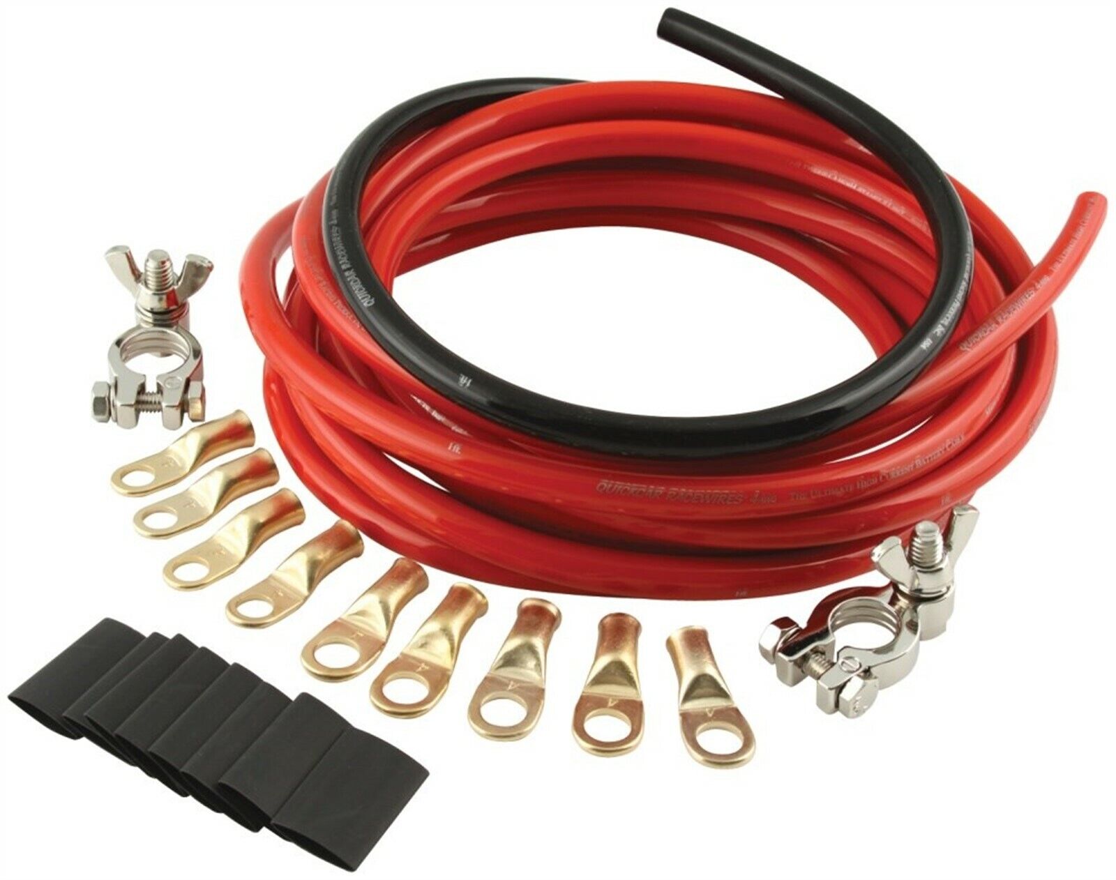 QuickCar 57-009 Battery Cable Kit 4 AWG Top Mount w/ 15\' Red & 2\' Black Wire