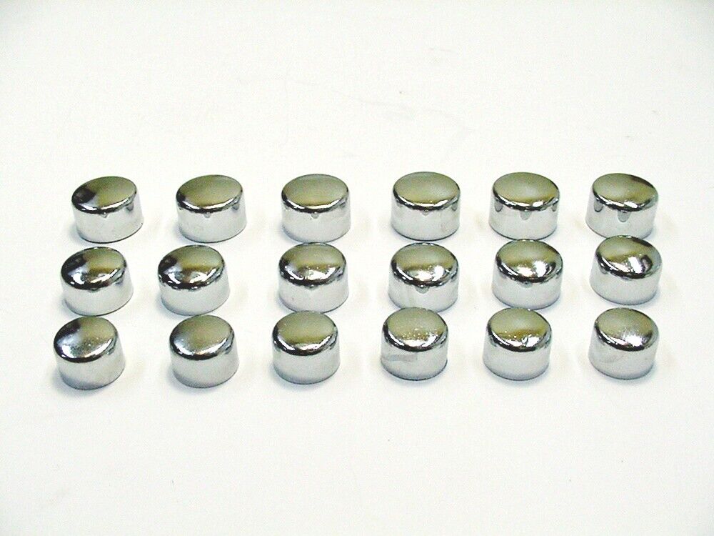 Ford Chrome Motor Engine Bolts Caps Covers Dress-up Kit set 18 3NOS Mustang