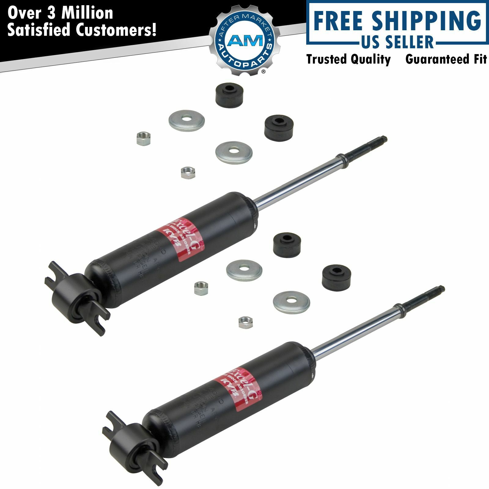 KYB Excel-G Front Shock Absorber Pair LH & RH Sides for Chevy Buick Ford Mazda