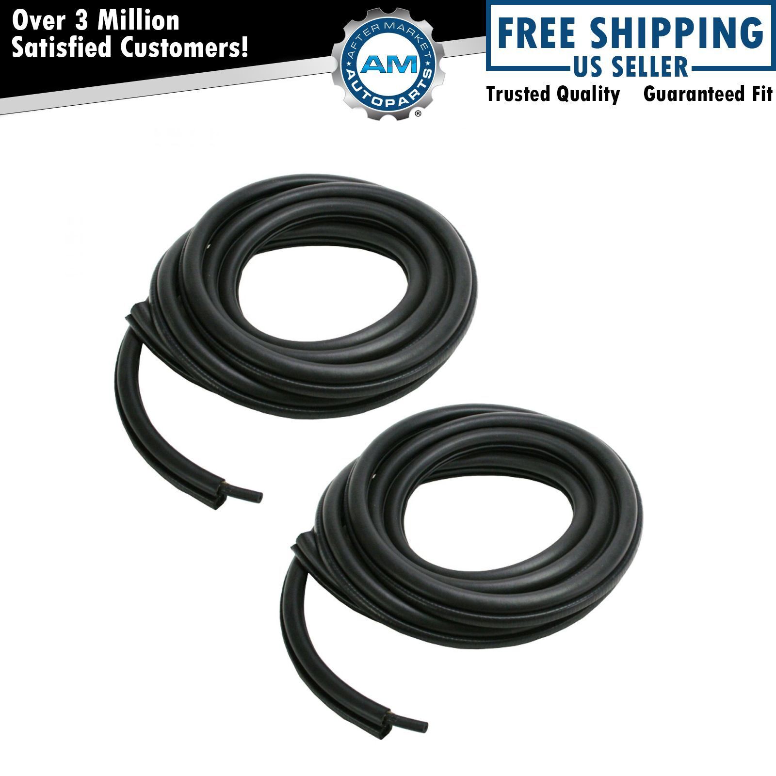 Door Seals Rubber Weatherstrip Pair Set Left & Right Kit for Jeep Truck Pickup