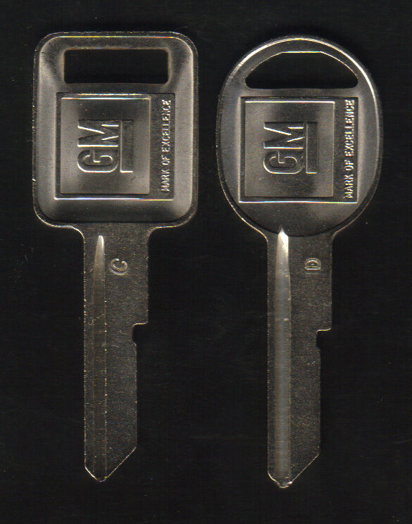 GM 2 1968 1972 1976 1980 Logo Key Blanks