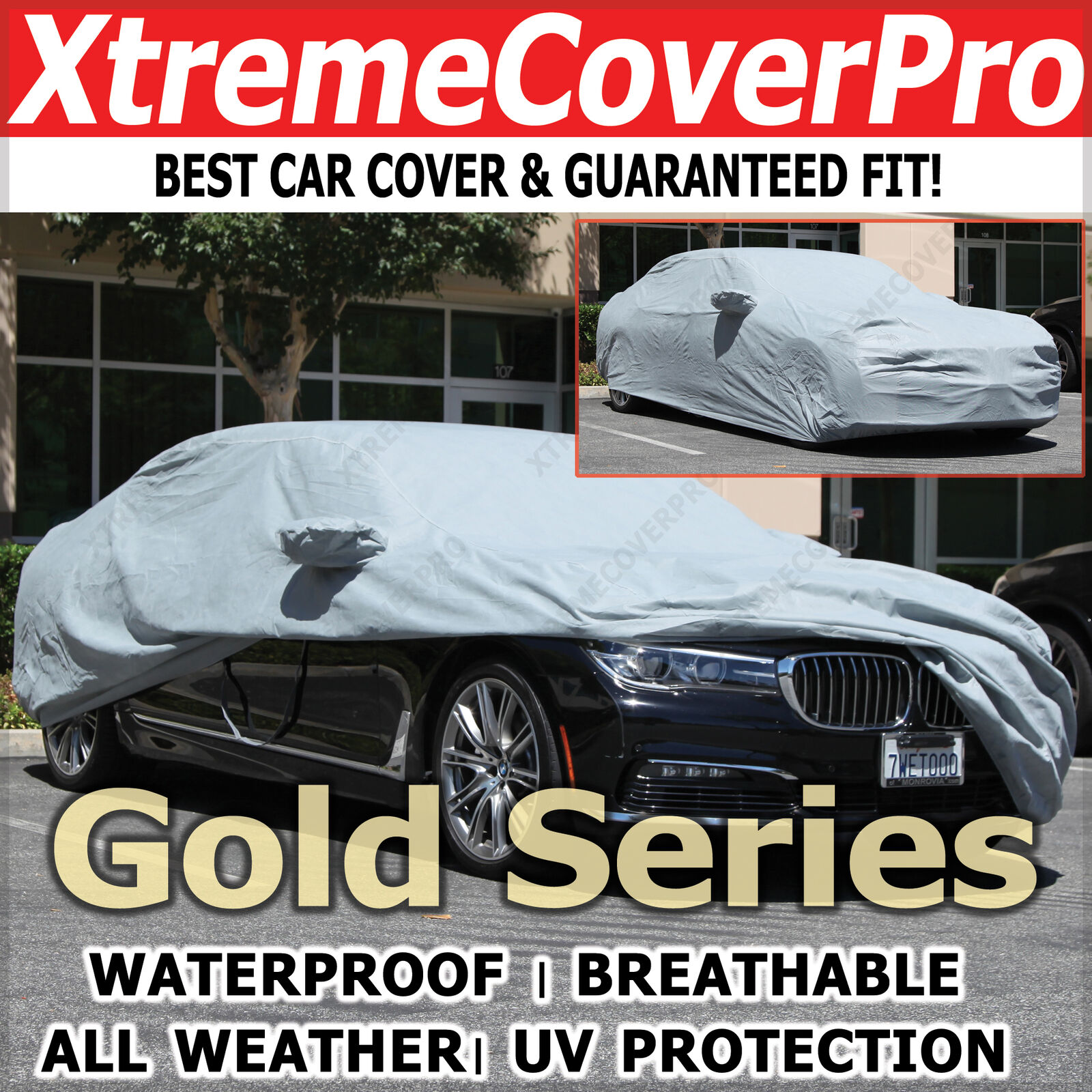 2014 BMW 740Li 750Li 760Li Sedan Waterproof Car Cover w/ Mirror Pocket