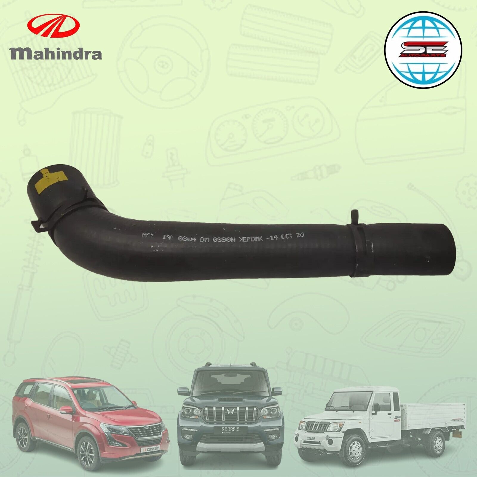 FIT FOR MAHINDRA SCORPIO 1ST& 2ND VLX, SLE,LX ASSY HOSE RADIATOR INLET