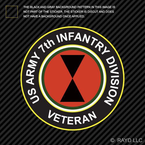 7th US Army Infantry Division Veteran Sticker Decal light fighter battalion