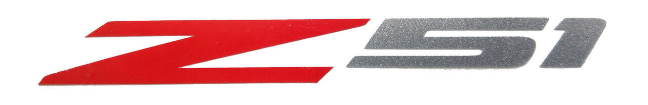 Corvette C8 Z51 Vinyl Sticker Decal -  Red and Silver