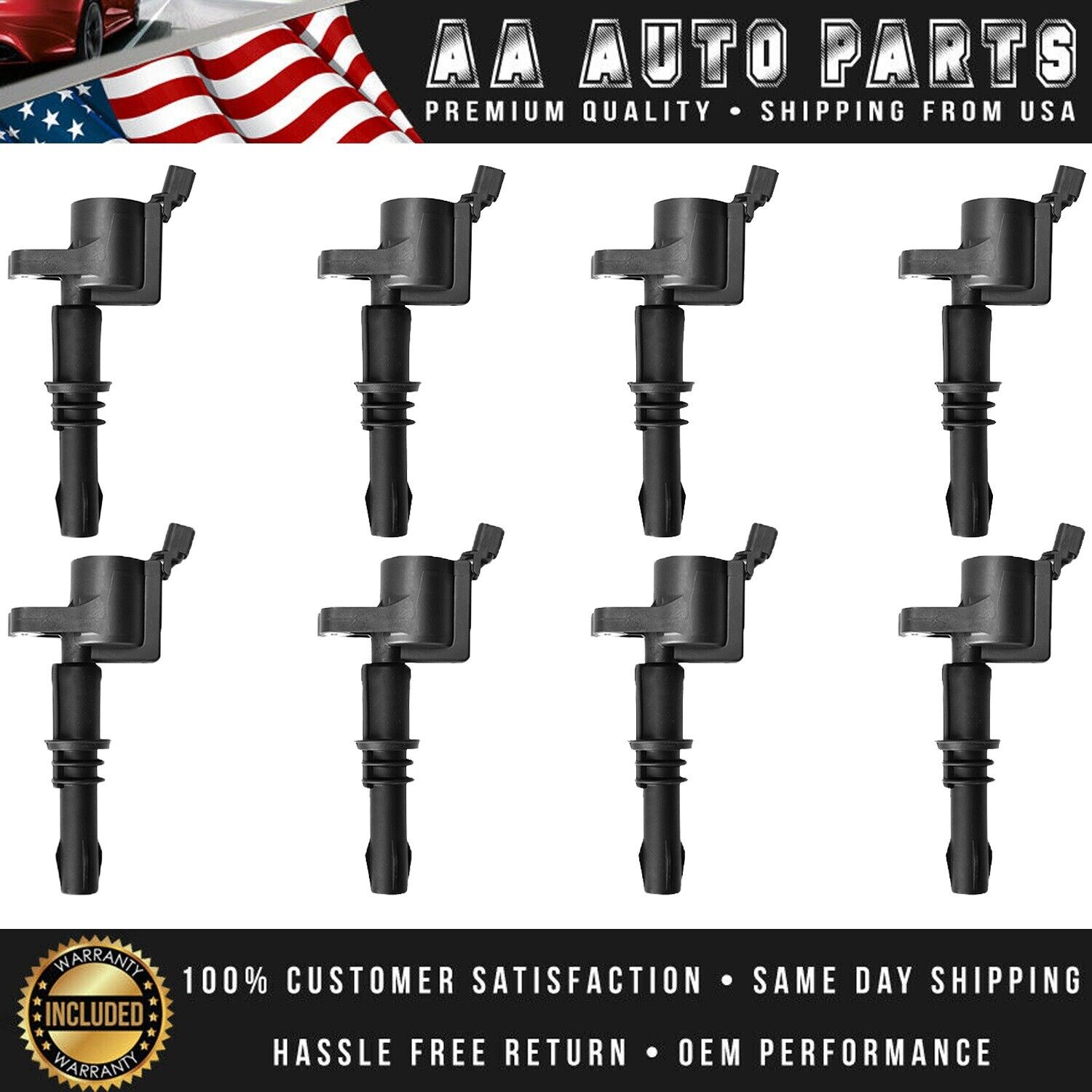 Set of 8 Ignition Coil For 2004-2008 Ford F-150 Expedition 4.6L 5.4L DG511 FD508