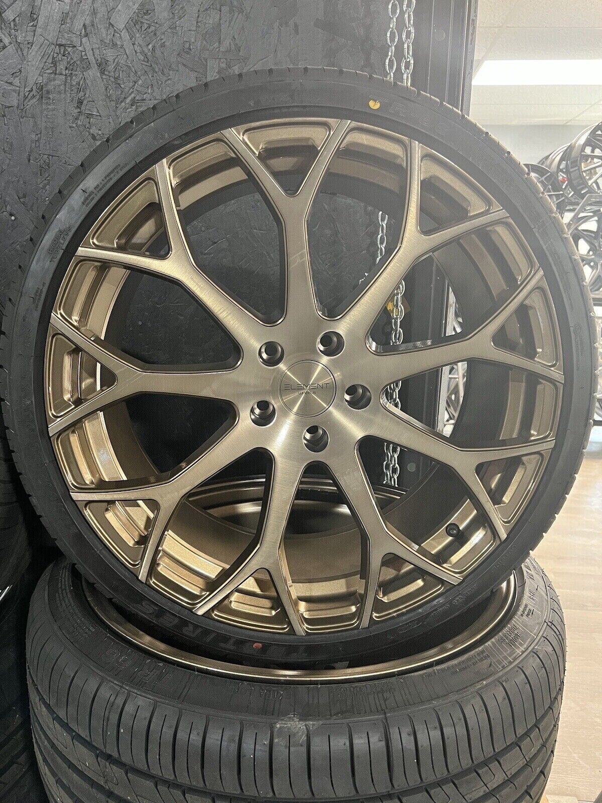 4 New 20” Element EL99 Bronze 5x114.3 Wheels Rims W/ 2453520 Performance Tires