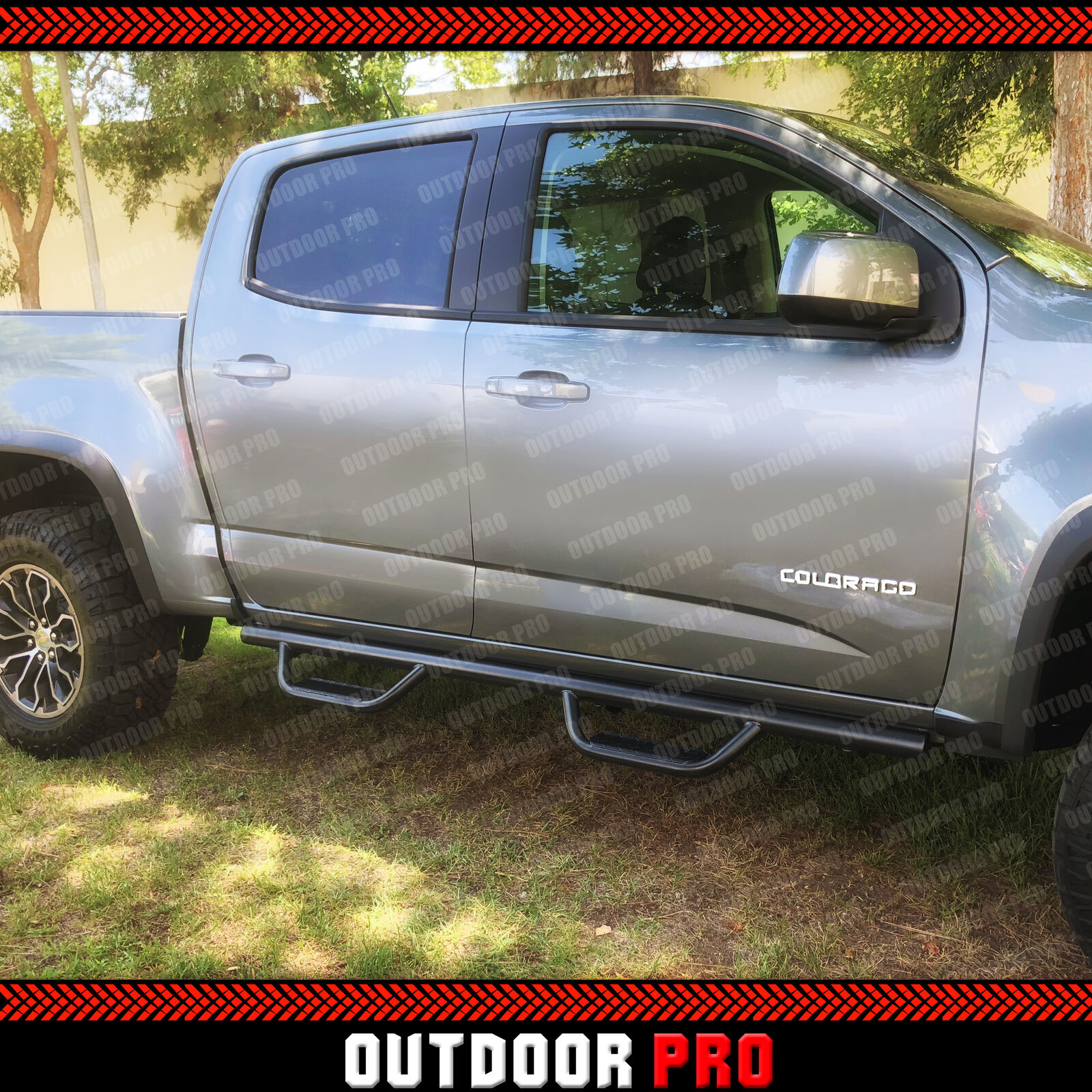 15-22 For Chevy Colorado GMC Canyon Crew Cab Side Step Nerf Bar Running Board