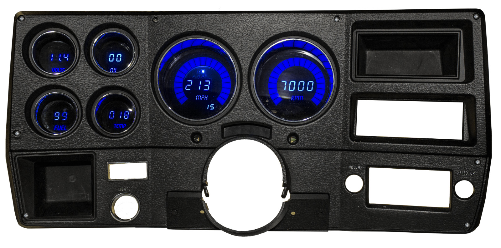 1973-1987 Chevy Truck Digital Dash BLUE LEDs  Intellitronix DP6004B Made In USA