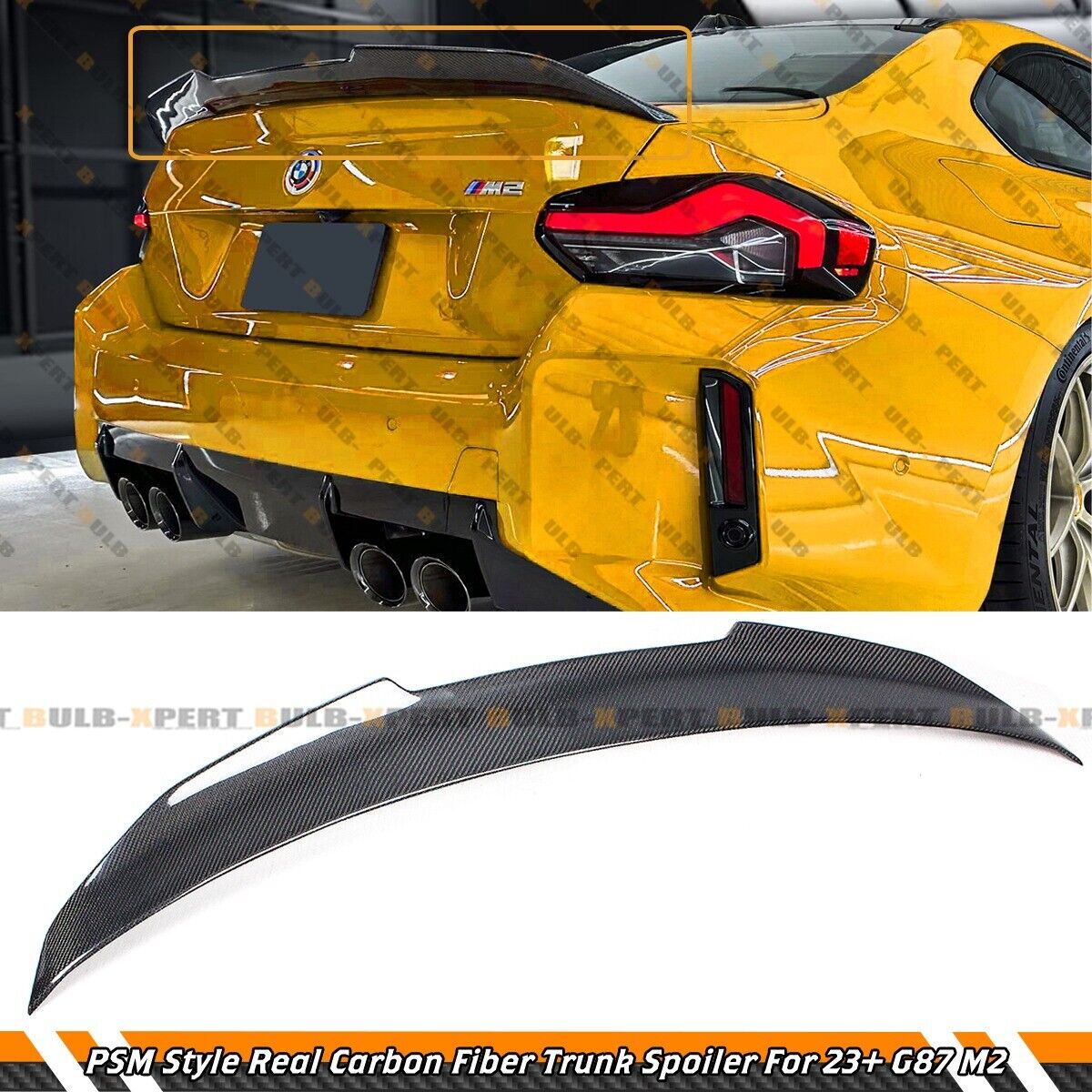 PSM STYLE CARBON FIBER TRUNK SPOILER FOR 2022-2024 BMW G42 2 SERIES M240i G87 M2