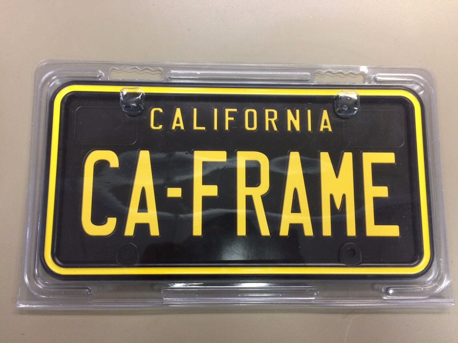 NEW Black and Yellow California License Plate Frame 10162
