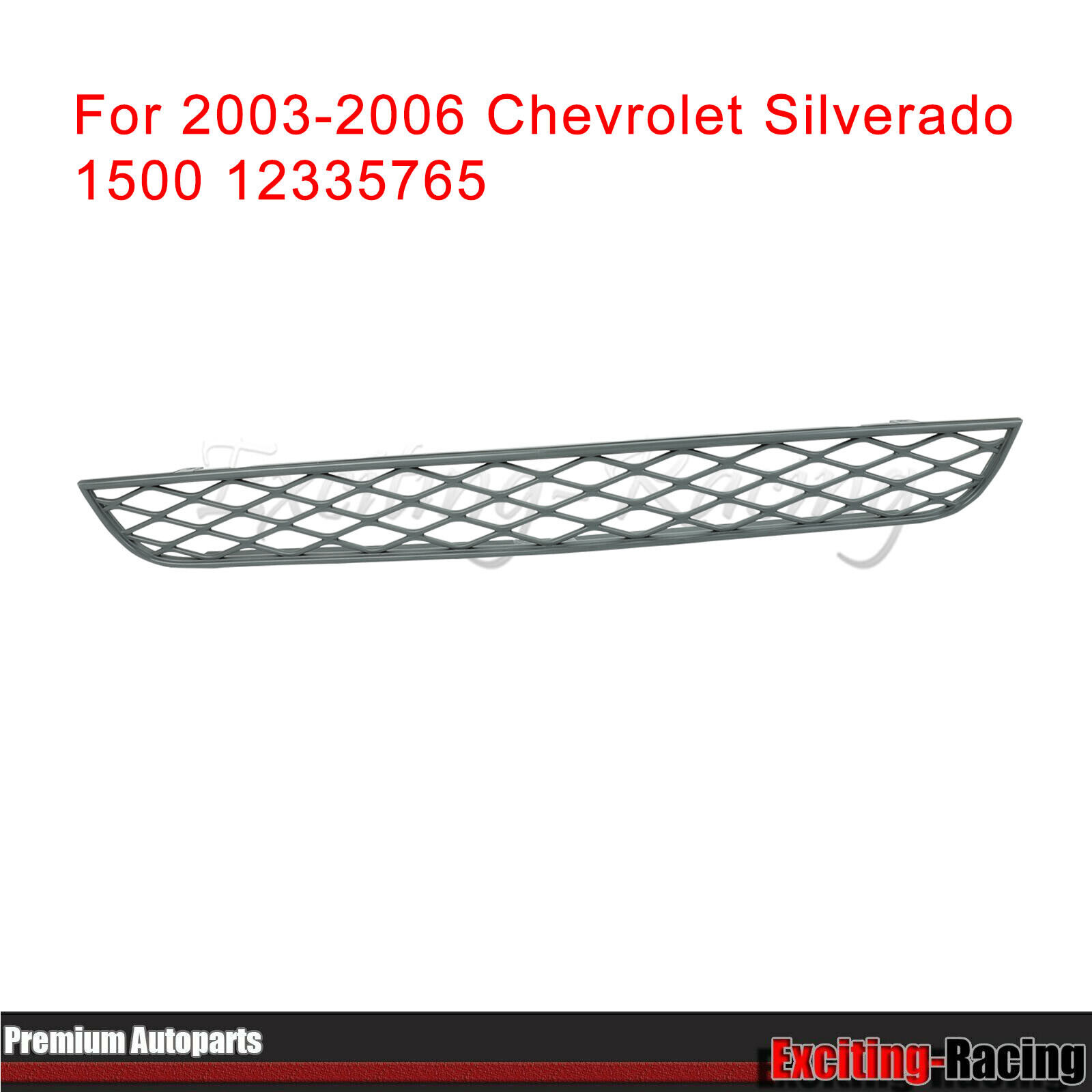 For Chevrolet Silverado SS 2003-2006 Gray Front Bumper Lower Grille 12335765