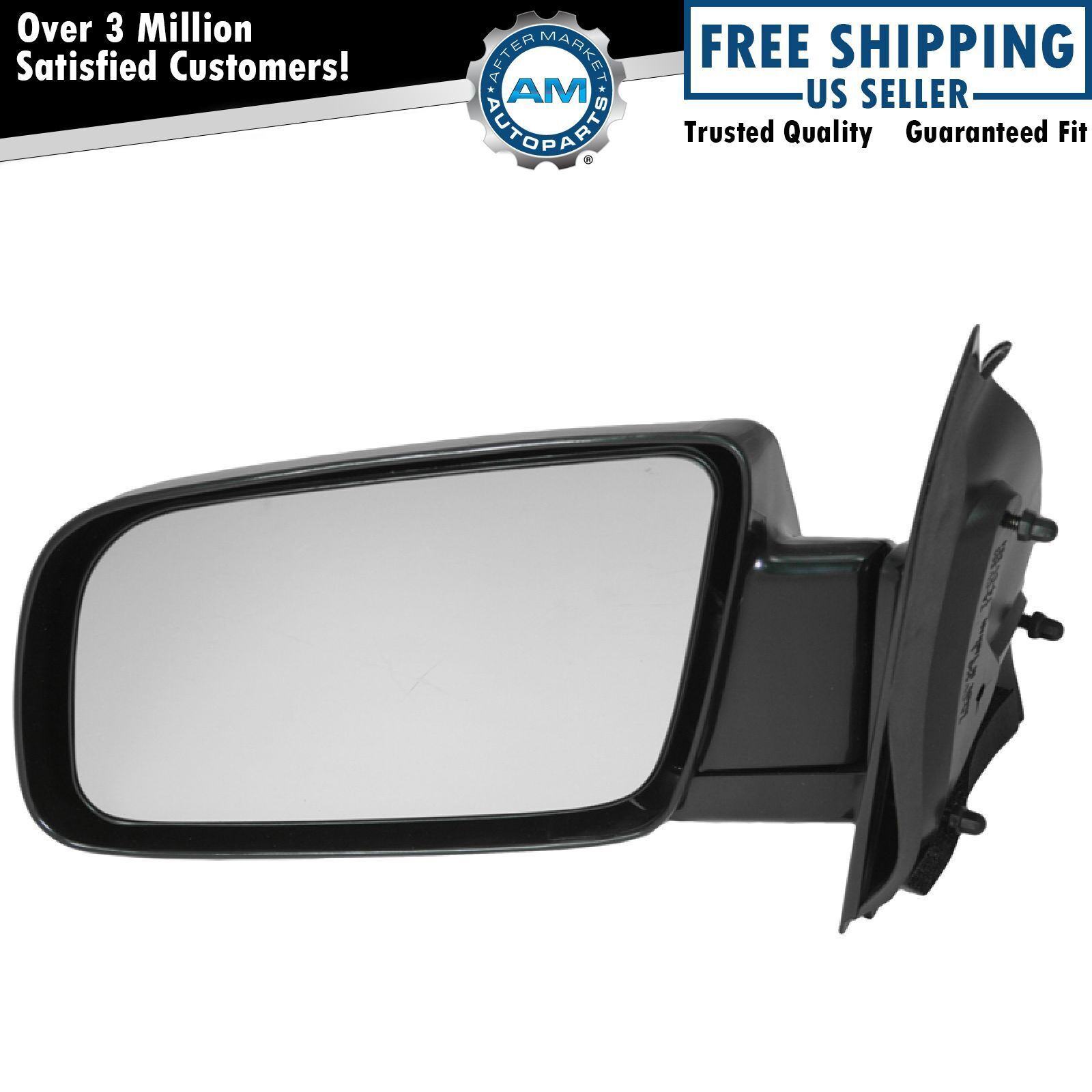 Manual Side View Mirror Black Driver Left LH for 88-05 Chevy Astro Safari