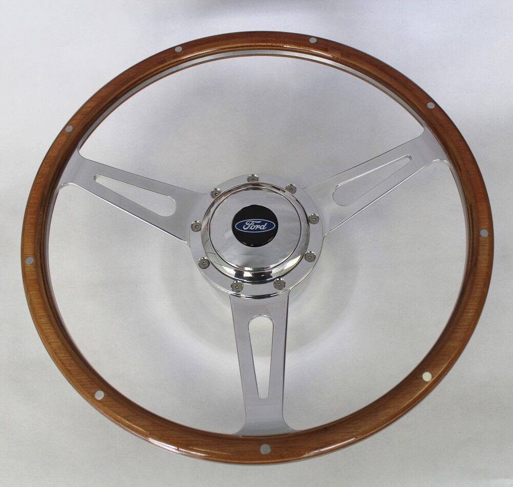 Wood Steering Wheel Ford Center Cap 15\