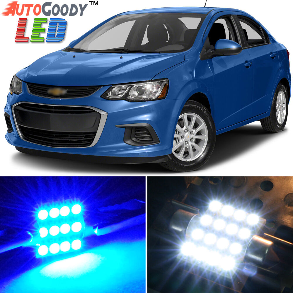 8 x Premium Blue LED Lights Interior Package for Chevy Sonic 2012-2019 + Tool