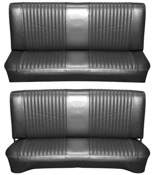 65 Falcon Futura 4 Door Sedan Full Upholstery Set w/ Bench Seat, Black