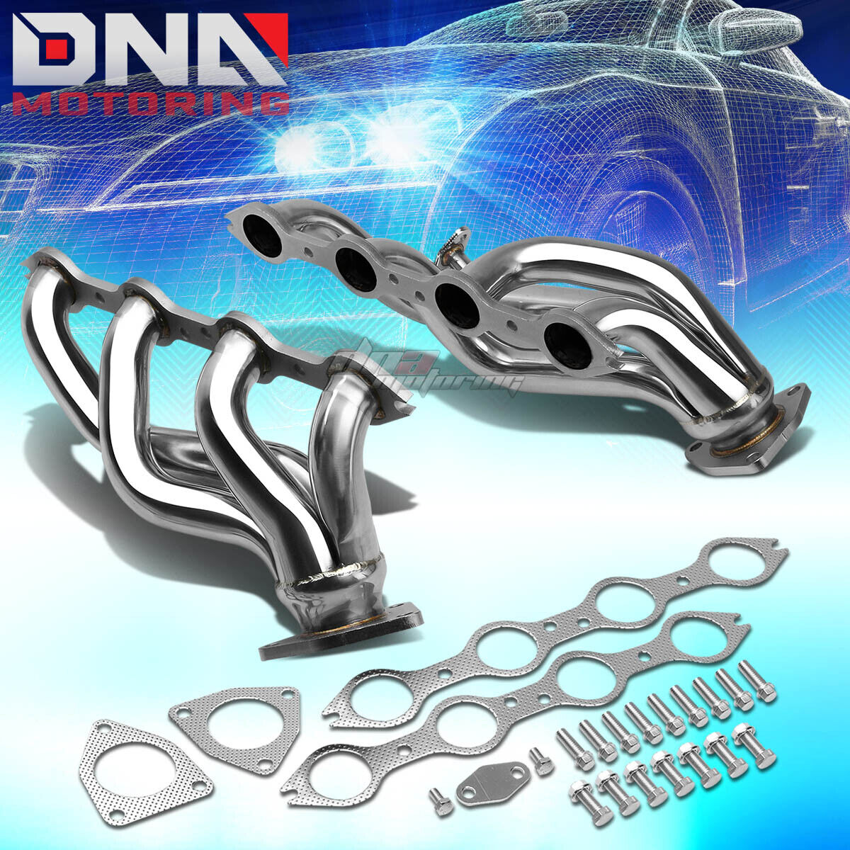 STAINLESS STEEL SHORTY HEADER FOR 99-07 CHEVY/GMC GMT800 8CYL EXHAUST/MANIFOLD