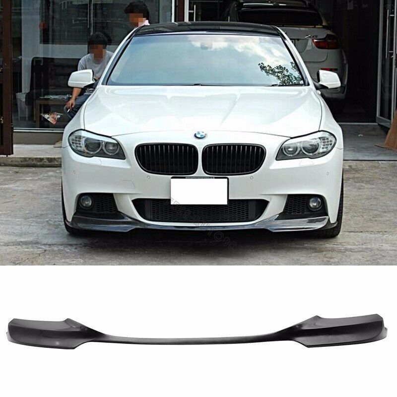 Fit for 11-16 F10 5 Series BMW V-Style Front Bumper Lip Spoiler Black PU
