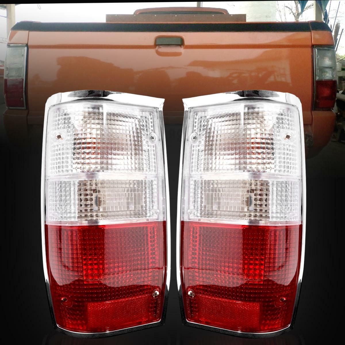 FIT 86-97 MITSUBISHI L200 DODGE RAM COLT MIGHTY MAX CLEAR RED TAIL LIGHT LAMP