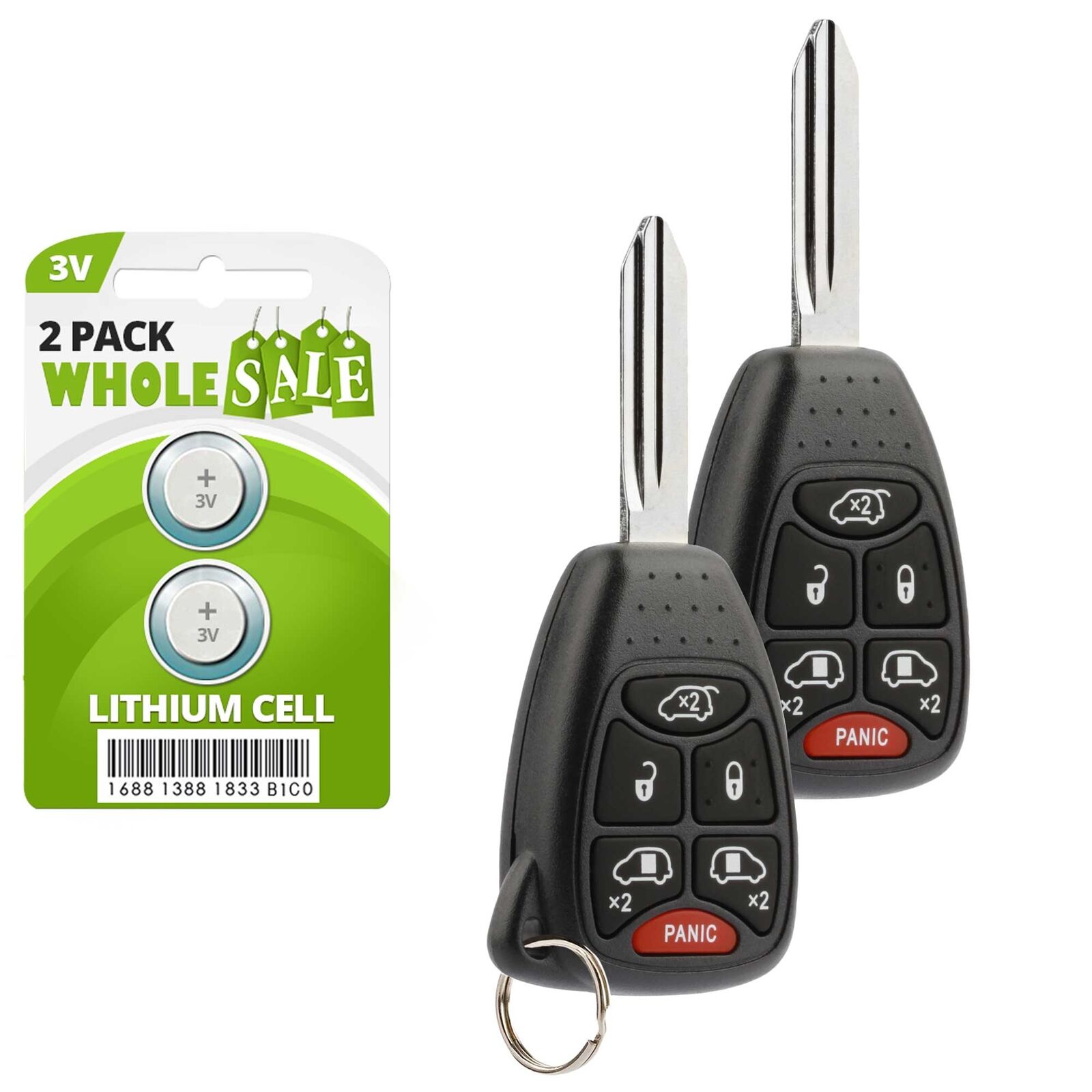2 Replacement For 2004 2005 2006 2007 Chrysler Town & Country Key Fob Control