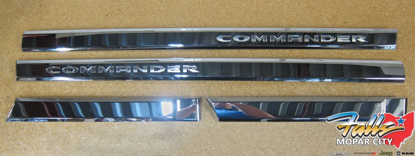 2006-2010 Jeep Commander Chrome Door Body Side Moldings Mopar OEM
