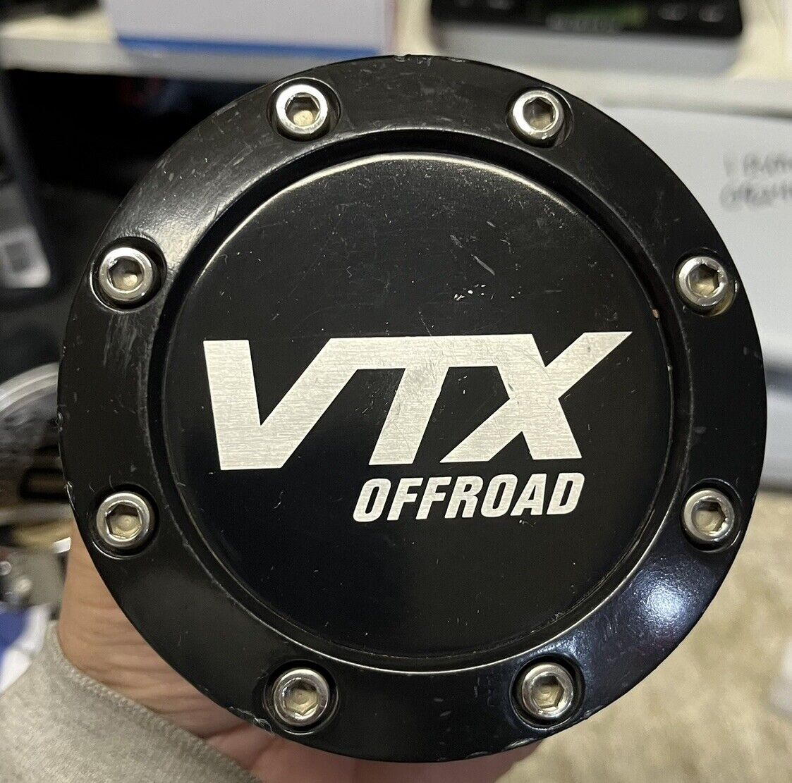 VTX OffRoad Gloss Black Snap In Wheel Center Cap Hub Cover C-FM291-1